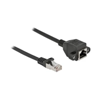 DeLock Netzwerkverlängerungskabel, 2m, S/FTP, Schwarz 87002