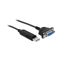 DeLock Kabel seriell, USB Stecker zu DB-9 Buchse, 1,8m -