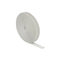 Hook-and-loop fastener, Kabelbinder, 10m, grau