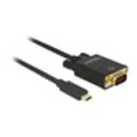 Kabel USB Typ-C auf VGA (D-Sub) 1m Schwarz