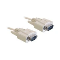 Kabel seriell, DB-9 Stecker zu DB-9 Stecker, 1m, beige