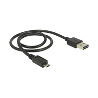 DeLock EASY-USB, USB-Kabel, Micro-USB Typ B Stecker bis USB