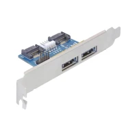 Slot bracket 2x eSATAp 5V/12V with Low Profile