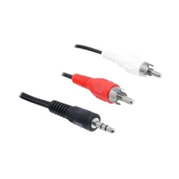 DeLock Audiokabel, RCA x2 Stecker zu mini-phone stereo 3,5