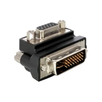 VGA-Adapter, HD-15 (VGA) Buchse zu DVI-I Stecker, 90°