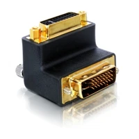 DVI-Gender Changer, DVI-I Stecker zu DVI-I Buchse, 90°