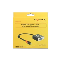 Externer Videoadapter, USB-C, D-Sub, Schwarz -