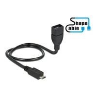 Kabel Micro-USB B auf USB A 0,5m Schwarz
