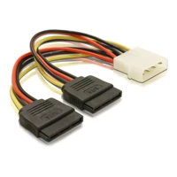 Y-Stromkabel 4pol Molex (w) -> 2x SATA (m), 10cm