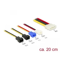 DeLock Molex4 pin > 4x2 pin fan (12V / 7V / 5 V) -
