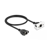 DeLock Netzwerkkabel, 50cm, S/FTP, Schwarz / Weiß 87130