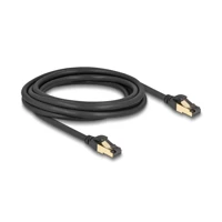 RJ45 Netzwerkkabel Cat.6A Stecker zu S/FTP Schwarz