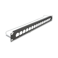 DeLock 19? D-Typ Patchpanel mit Entlastungsschiene 16 Port