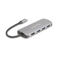 DeLock 7 Port USB 10 Gbps Hub und 4K HDMI Ausgang mit Type