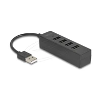 USB Hub 4 Port 2.0 mit 4 x Typ-A Buchse schwarz