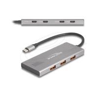 DeLock 7 Port USB Hub 10 Gbps mit 4 x Type-C Buchse und 3