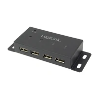 Hub, 4x USB 2.0, Desktop, wandmontierbar