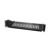 Rack, Regal, Schwarz, RAL 9005, 2U, 48,3cm