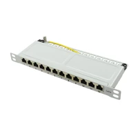 Patch Panel, Rack montierbar, RJ-45 X 12, grau