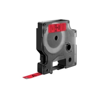 D1, Glänzend, Schwarz auf rot, Rolle (0,9 cmx