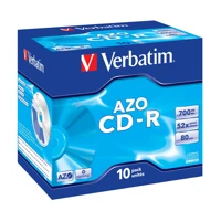 AZO Crystal, 10x CD-R, 700MB 52x, Jewel Case