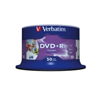 50x DVD+R, 4,7GB 16x, Bedruckbarer Innenring