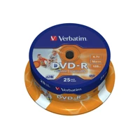 25x DVD-R, 4,7GB 16x, breite bedruckbare