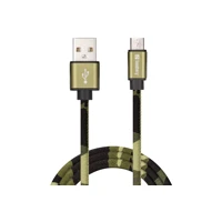 MicroUSB Green Camouflage 1m