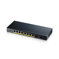 GS1900-10HP, Switch, 8 Port, 1Gbit/s, SFP