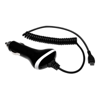 Car charger Micro USB 1000mA AAA, Schwarz