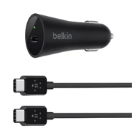 USB-C Car Charger mit USB-C-Kabel schwar