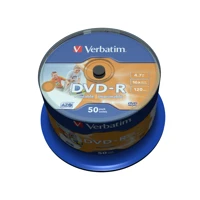 50x DVD-R, 4,7GB 16x, breite bedruckbare
