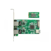 Converter M.2 Key B+M Stecker > 2x Gigabit LAN, Low
