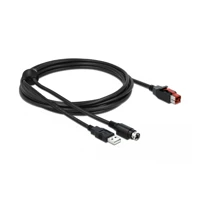 Powered USB-Kabel, USB PlusPower (24 V) Stecker zu