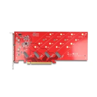 PCI Express x16 Karte zu 4 x intern NVMe M.2 Key M