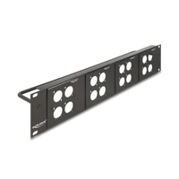 DeLock D-Typ 19" Patchpanel mit 4 Platten 86 x 86 mm und 4
