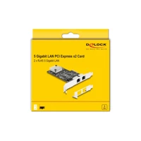 PCI Express x2 Karte zu 2 x RJ45 5 Gigabit LAN RTL8