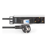 1U Alu PDU rackmount. 6x safety outlet 1x outlet