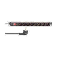 1U Alu PDU Rackmount 7x Sicherheit+ 1x Ausgang - St