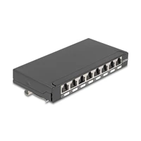 DeLock Mini Desktop Patchpanel RJ45 Buchse 8 Port Cat.6A g