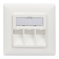 Frontabdeckung, RJ-45 X 3, RAL 9010