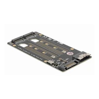 SFF-8654 8i> 2x M.2 Key M NVMe SSD Konverter - Conv