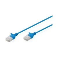 CAT 6 U-UTP Slim Patchkabel Blau 10 Stück - Netzwer