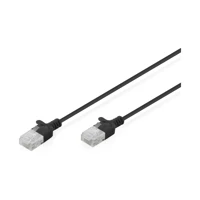 CAT 6 U-UTP Slim Patchkabel Schwarz 10 Stück - Netz