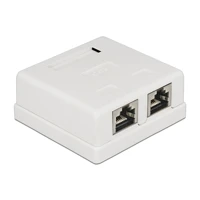 Modular Wall, Wanddose, RJ-45 X 2, weiß