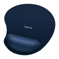 Logilink Mauspad mit Handgelenkpolsterkissen, Blau ID0027B
