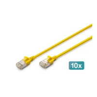 Digitus Patchkabel CAT 6A F/FTP Slim 0,30m gelb - Netzwerk