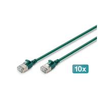 Digitus Patchkabel CAT 6A F/FTP Slim 2m grün Kupfer - Netzw