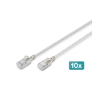 Digitus Patchkabel CAT 6A F/FTP Slim 1,00m grau - Netzwerk