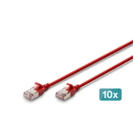 Digitus Patchkabel CAT 6A F/FTP Slim 3m rot Kupfer - Netzwe